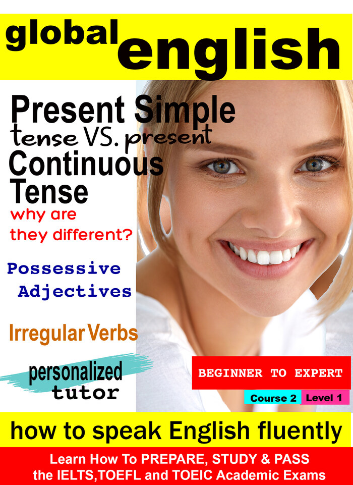 K7006 - Review of the Present Simple Tense with Irregular Verbs, Present Simple Tense vs. Present Continuous Tense (why are they different?) and Possessive Adjectives (Lesson 1)