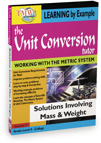 KA8656 - Unit Conversion TutorSolutions Involving Involving Mass and Weight